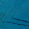 Sanskriti Vintage Blå Sarier Ren Georgette Vævet Premium Sari 5yd Håndværk Bæredygtigt Stoff