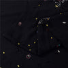Sanskriti Vintage Black Sarees Pure Georgette Hand Beaded Sari mukeish Fabric