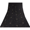 Sanskriti Vintage Black Sarees Pure Georgette Hand Beaded Sari mukeish Fabric