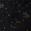Sanskriti Vintage Black Sarees Pure Georgette Hand Beaded Sari mukeish Fabric