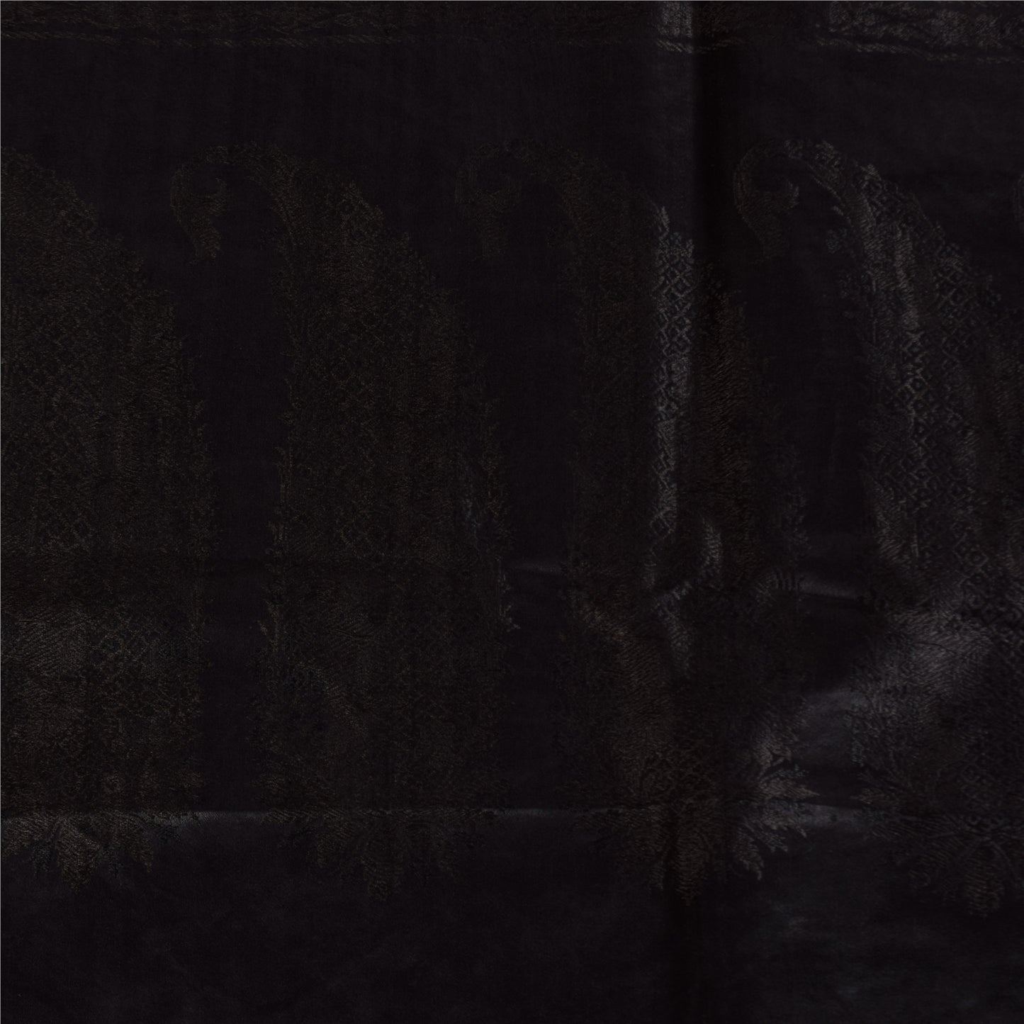 Sanskriti Vintage Indian Black Sarees Pure Silk Woven Premium Sari Craft Fabric