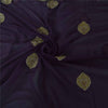 Sanskriti Vintage Purple Dupatta Long Stole Pure Chiffon Hand Beaded Ethnic Veil