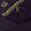 Sanskriti Vintage Purple Dupatta Long Stole Pure Chiffon Hand Beaded Ethnic Veil