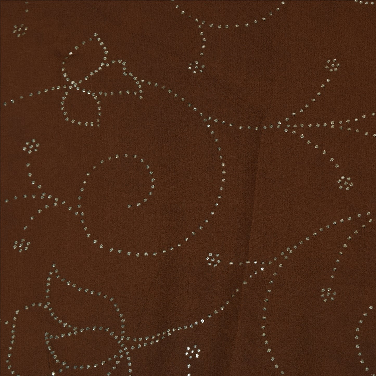 Sanskriti Vintage Sorte Sarier Ren Crepe Silke Perlebesat Premium Sari Håndværksstof