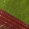 Sanskriti Vintage Green-Red Pure Silk Saree Brocade Zari Hand Woven Sari 5.5 YD