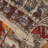 Sanskriti Vintage Cream-Red Pure Cotton Saree Hand Made Kalamkari Sari 6.5+YD