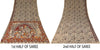 Sanskriti Vintage Cream-Red Pure Cotton Saree Hand Made Kalamkari Sari 6.5+YD