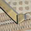 Sanskriti Vintage White Cotton Saree Foil Screen Print Zari Border Sari 5+YCraft