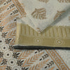 Sanskriti Vintage White Cotton Saree Foil Screen Print Zari Border Sari 5+YCraft