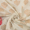 Sanskriti Vintage White Cotton Saree Foil Screen Print Zari Border Sari 5+YCraft