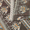 Sanskriti Vintage Soft Saree Green Pure Crepe Elephant Patola Print Sari 5.5Yd