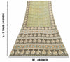 Sanskriti Vintage Soft Saree Green Pure Crepe Elephant Patola Print Sari 5.5Yd