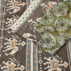 Sanskriti Vintage Soft Saree Green Pure Crepe Elephant Patola Print Sari 5.5Yd