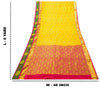 Sanskriti Vintage Yellow-Pink Art Silk Saree Brocade Zari Woven Sari 6YD Craft