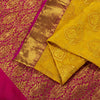 Sanskriti Vintage Yellow-Pink Art Silk Saree Brocade Zari Woven Sari 6YD Craft