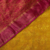 Sanskriti Vintage Yellow-Pink Art Silk Saree Brocade Zari Woven Sari 6YD Craft