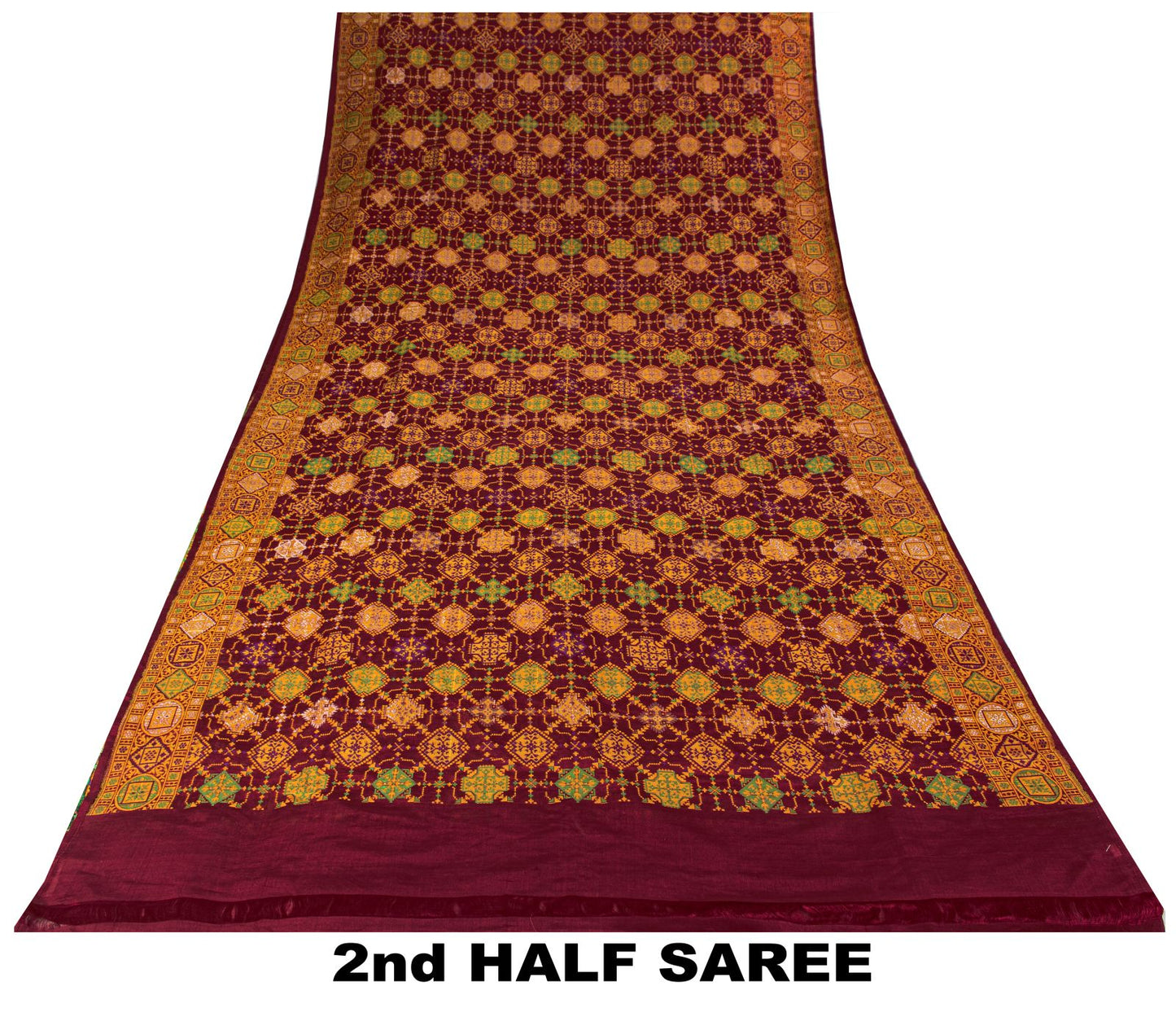 Sanskriti Vintage Saree Red Pure Silk Jamdani Hand Woven Zari Sari 6+YD Fabric