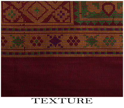 Sanskriti Vintage Saree Red Pure Silk Jamdani Hand Woven Zari Sari 6+YD Fabric