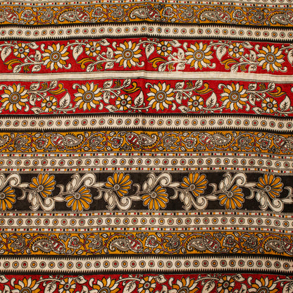 Sanskriti Vintage Saree White Cotton Silk Handmade Kalamkari Sari 6 Blouse PC