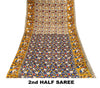 Sanskriti Vintage Saree White Cotton Silk Handmade Kalamkari Sari 6 Blouse PC
