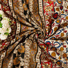 Sanskriti Vintage Saree White Cotton Silk Handmade Kalamkari Sari 6 Blouse PC