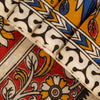 Sanskriti Vintage Saree White Cotton Silk Handmade Kalamkari Sari 6 Blouse PC