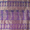 Sanskriti Vintage Saree Blue Pure Silk Brocade Zari Hand Woven Sari 5.5 Yd Craft