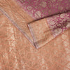 Sanskriti Vintage Saree Pink Soft Pure Silk Brocade Zari Hand Woven Sari 5.5 YD