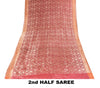 Sanskriti Vintage Saree Pink Soft Pure Silk Brocade Zari Hand Woven Sari 5.5 YD