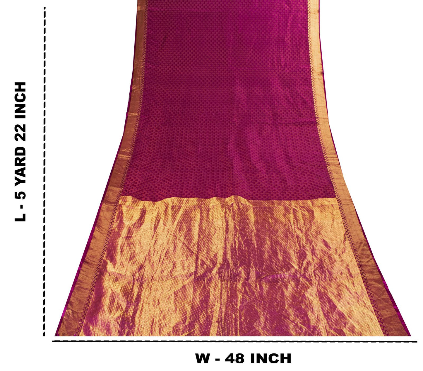 Sanskriti Vintage Pink Pure Silk Saree Woven Work 5+Yards Sari