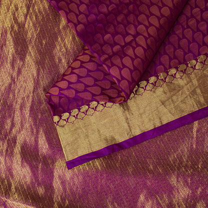 Sanskriti Vintage Pink Pure Silk Saree Woven Work 5+Yards Sari