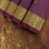 Sanskriti Vintage Saree Wine 100% Pure Silk Peacock Brocade Handwoven Sari 5.5YD