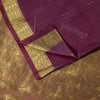 Sanskriti Vintage Saree Wine 100% Pure Silk Peacock Brocade Handwoven Sari 5.5YD