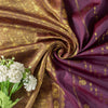 Sanskriti Vintage Saree Wine 100% Pure Silk Peacock Brocade Handwoven Sari 5.5YD