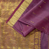 Sanskriti Vintage Saree Wine 100% Pure Silk Peacock Brocade Handwoven Sari 5.5YD