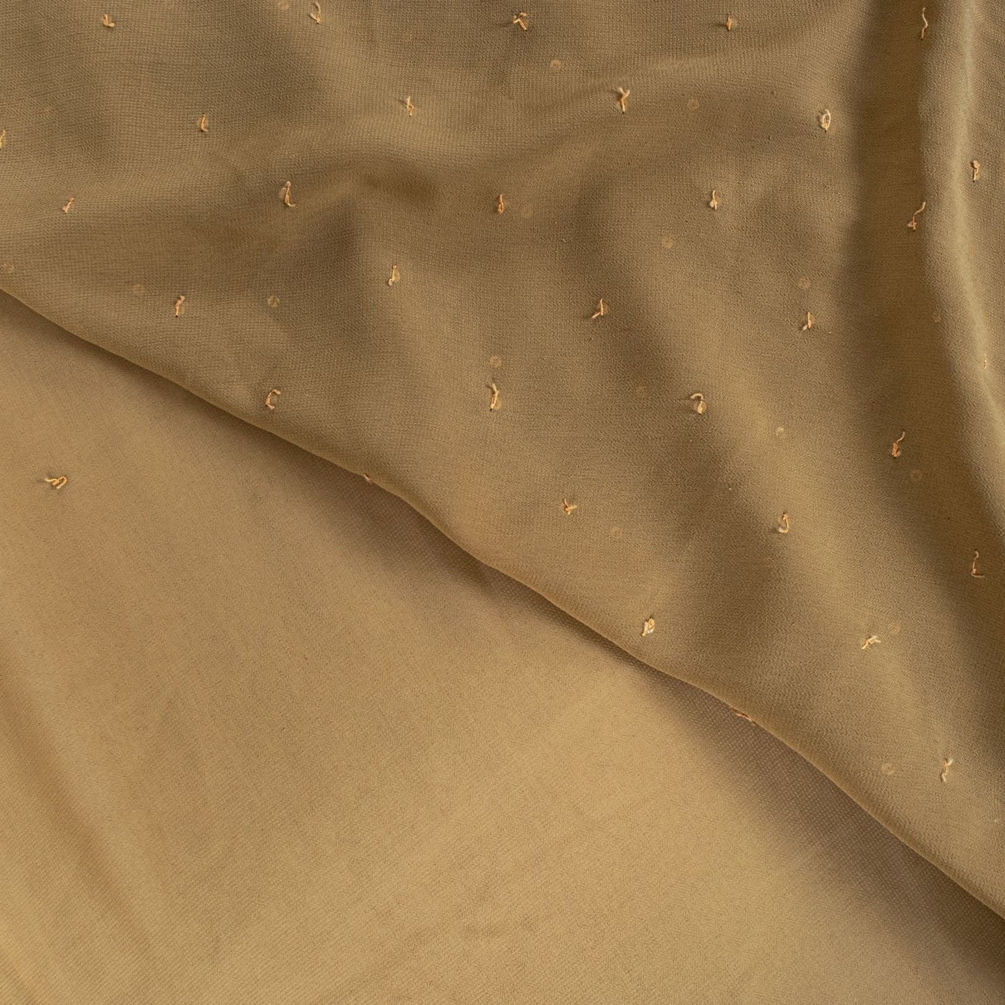 Sanskriti Vintage Saree Beige Georgette Hand Embroidery Zari Zardozi Sari 5.5 YD