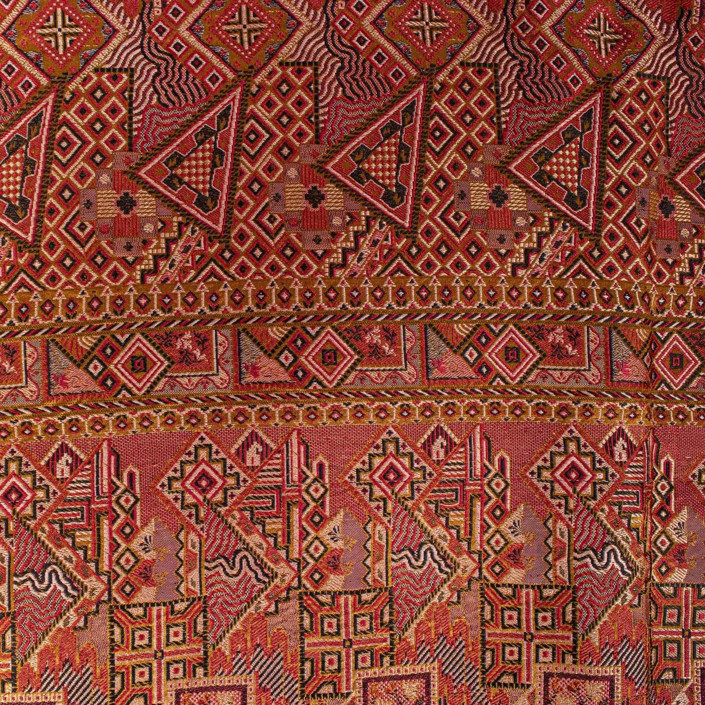 Sanskriti Vintage Brown Pure Silk Saree Hand Woven Banaasi Jamawar Tanchoi Sari