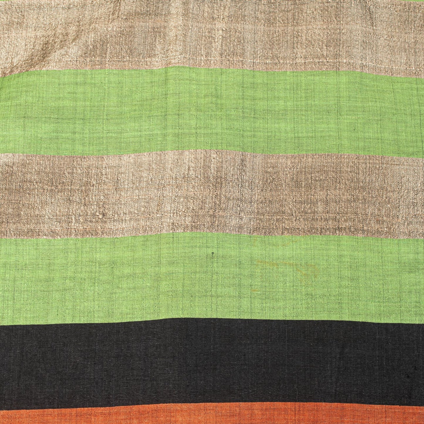 Sanskriti Vintage Saree Gray Pure Silk Handloom/Handcraft Sari 6Yd Craft Fabric