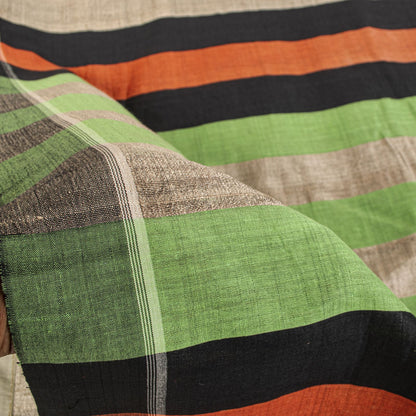 Sanskriti Vintage Saree Gray Pure Silk Handloom/Handcraft Sari 6Yd Craft Fabric