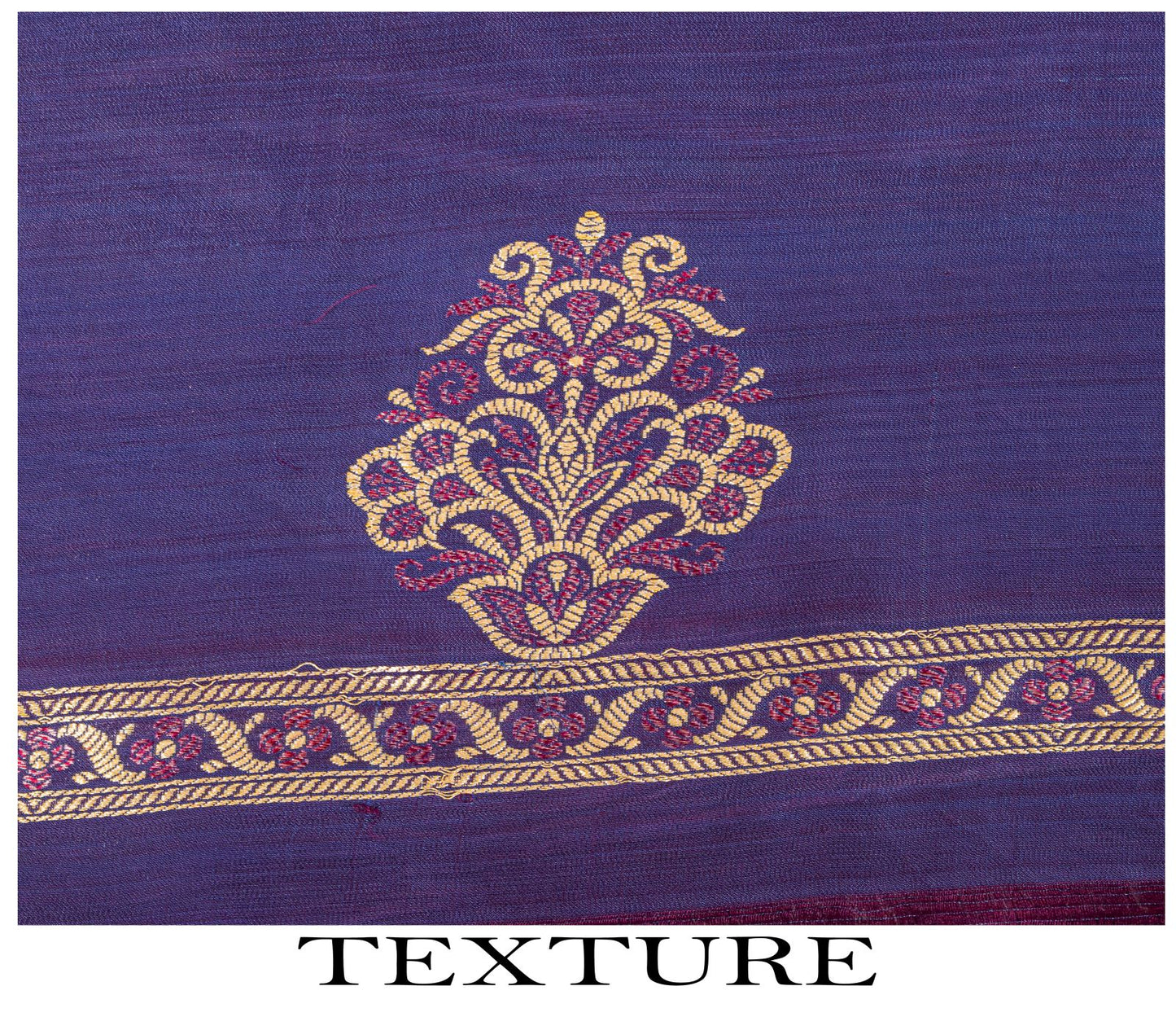Sanskriti Vintage Saree 100%Pure Silk Violet Hand Woven Sari 5.5+YD Craft Fabric