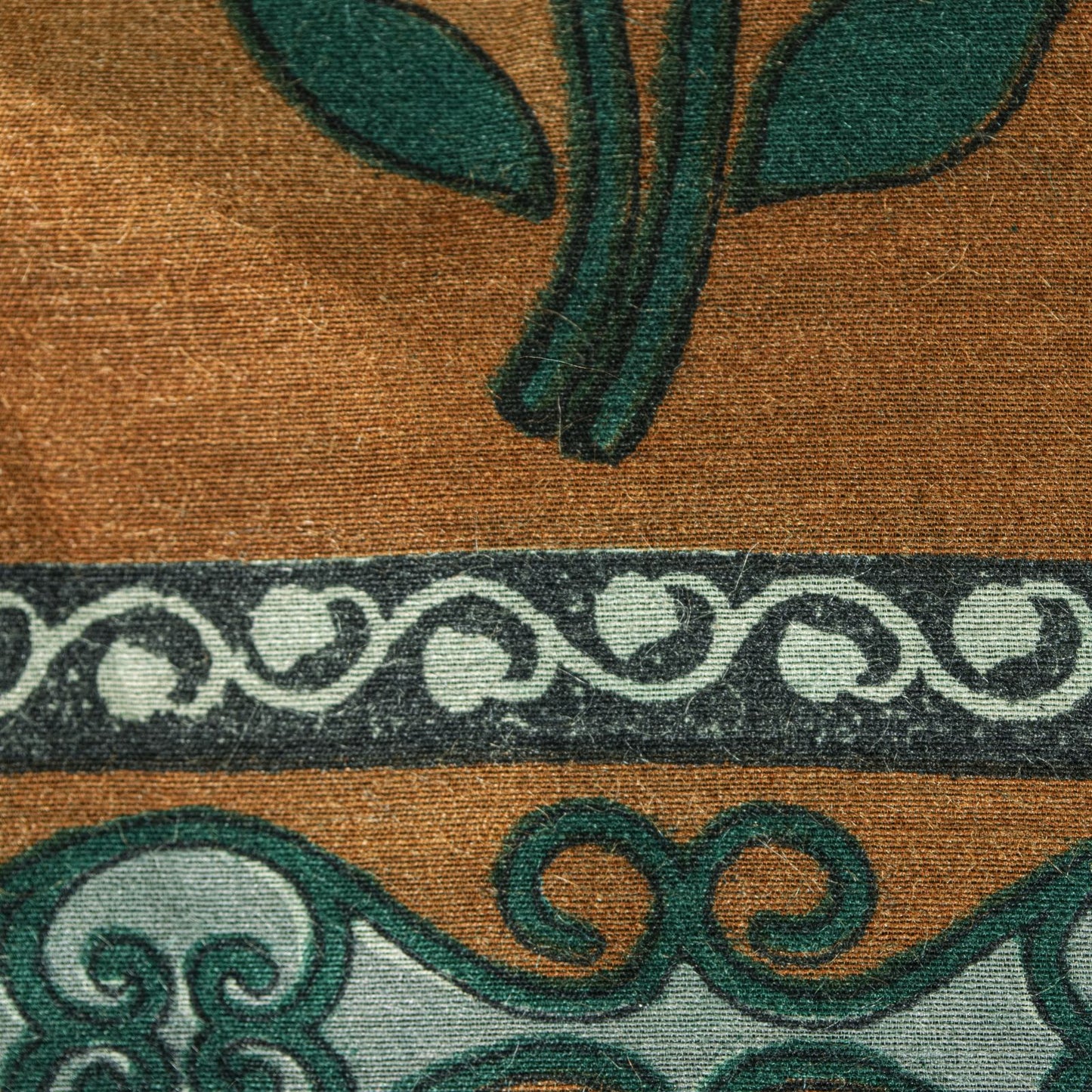 Sanskriti Vintage Saree Green 100% Pure Tussar Silk Floral Print Sari 5+YD Craft