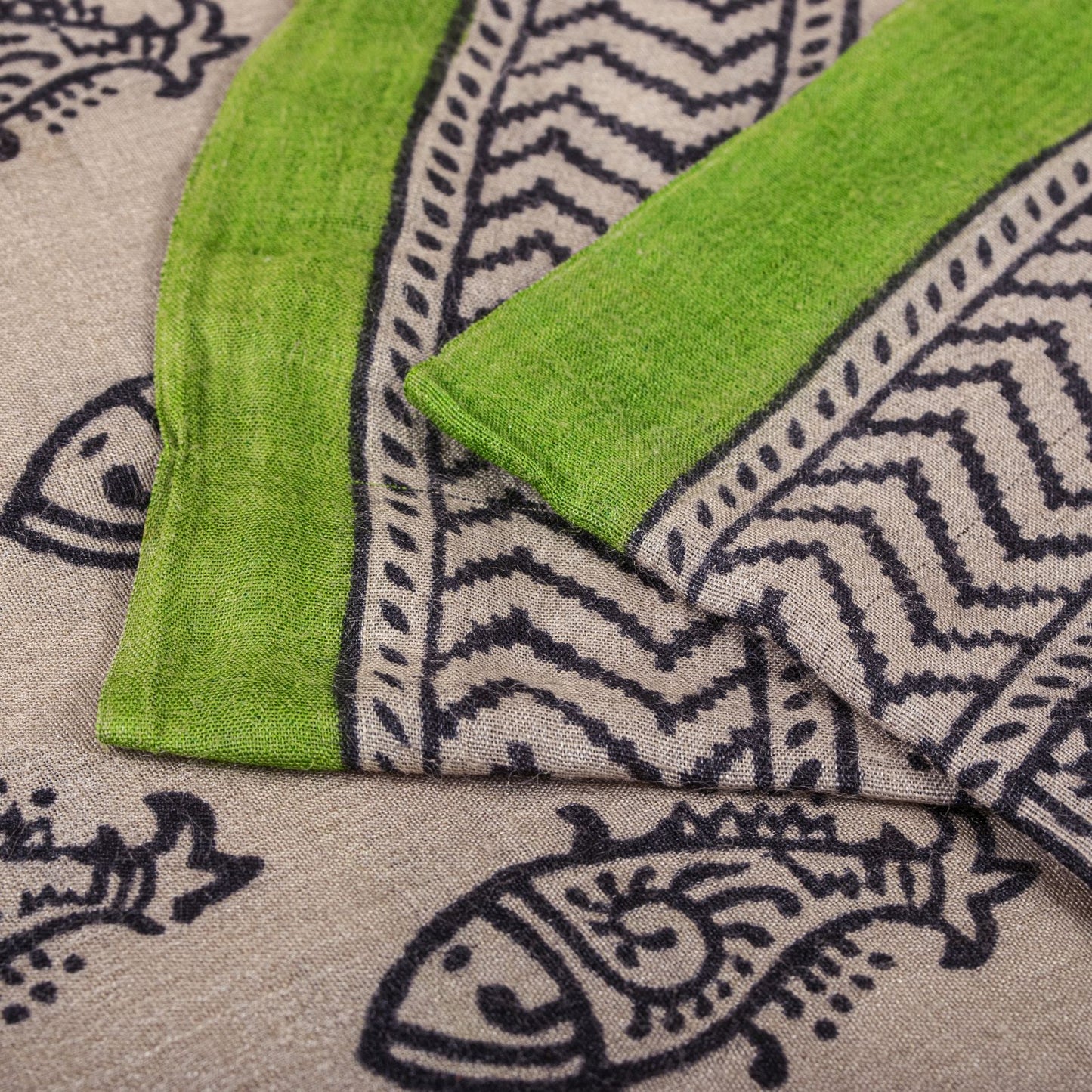 Sanskriti Vintage Saree Gray Cotton Silk Machlipatanam Kalamkari Hand Block Sari