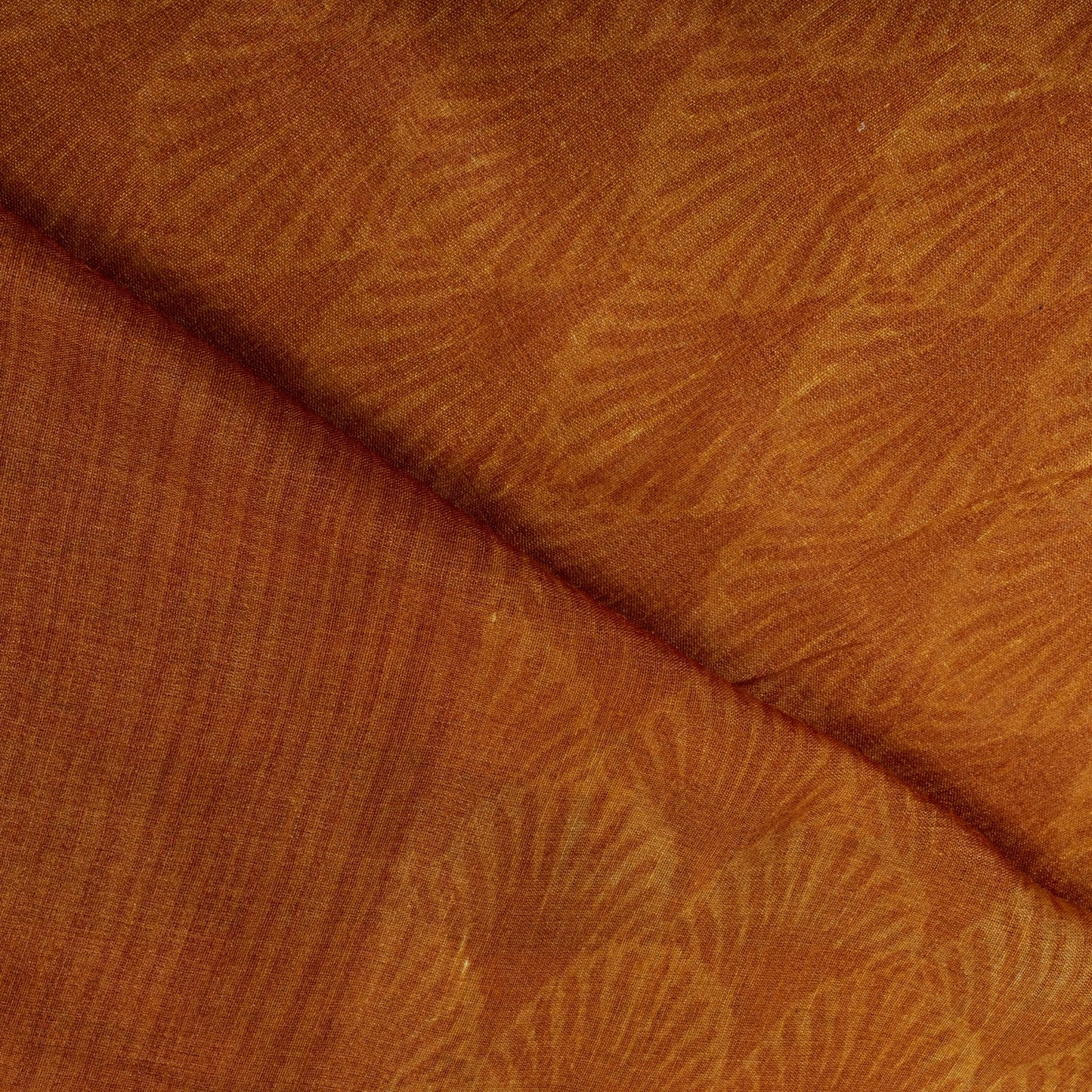 Sanskriti Vintage Saree Orange Shell Printed-Woven Border Sari