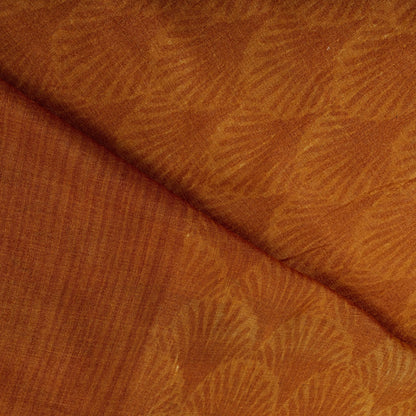 Sanskriti Vintage Saree Orange Shell Printed-Woven Border Sari