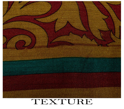 Sanskriti Vintage Saree Red 100% Pure Silk Woven-Floral Print Premium 5+Yd Sari