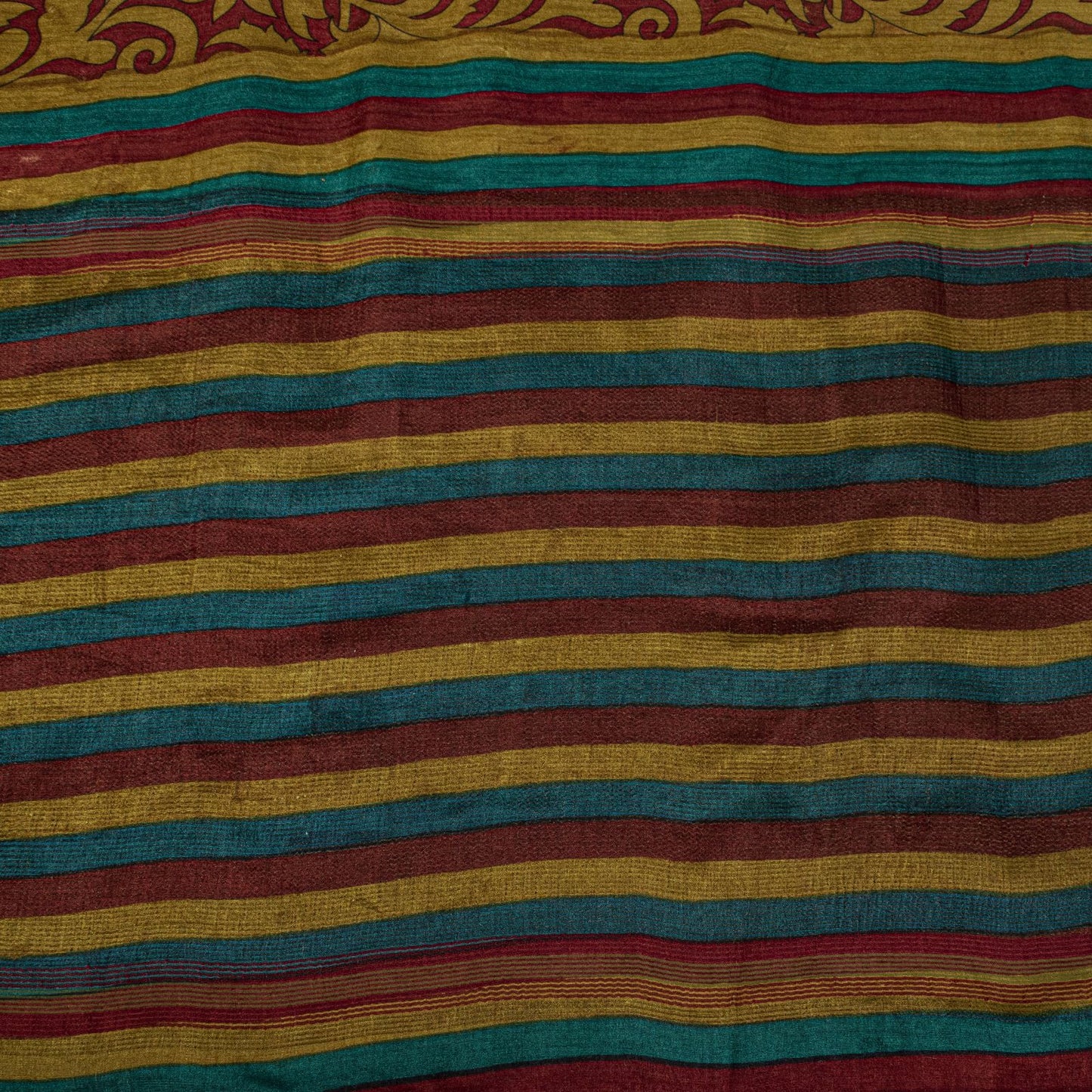 Sanskriti Vintage Saree Red 100% Pure Silk Woven-Floral Print Premium 5+Yd Sari