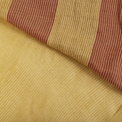 Sanskriti Vintage Saree Yellow Cotton Silk Hand Woven Maheshwari Premium Sari