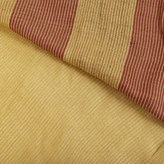Sanskriti Vintage Saree Yellow Cotton Silk Hand Woven Maheshwari Premium Sari