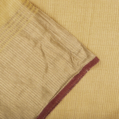 Sanskriti Vintage Saree Yellow Cotton Silk Hand Woven Maheshwari Premium Sari