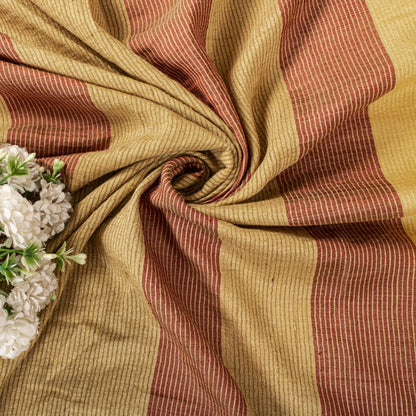 Sanskriti Vintage Saree Yellow Cotton Silk Hand Woven Maheshwari Premium Sari